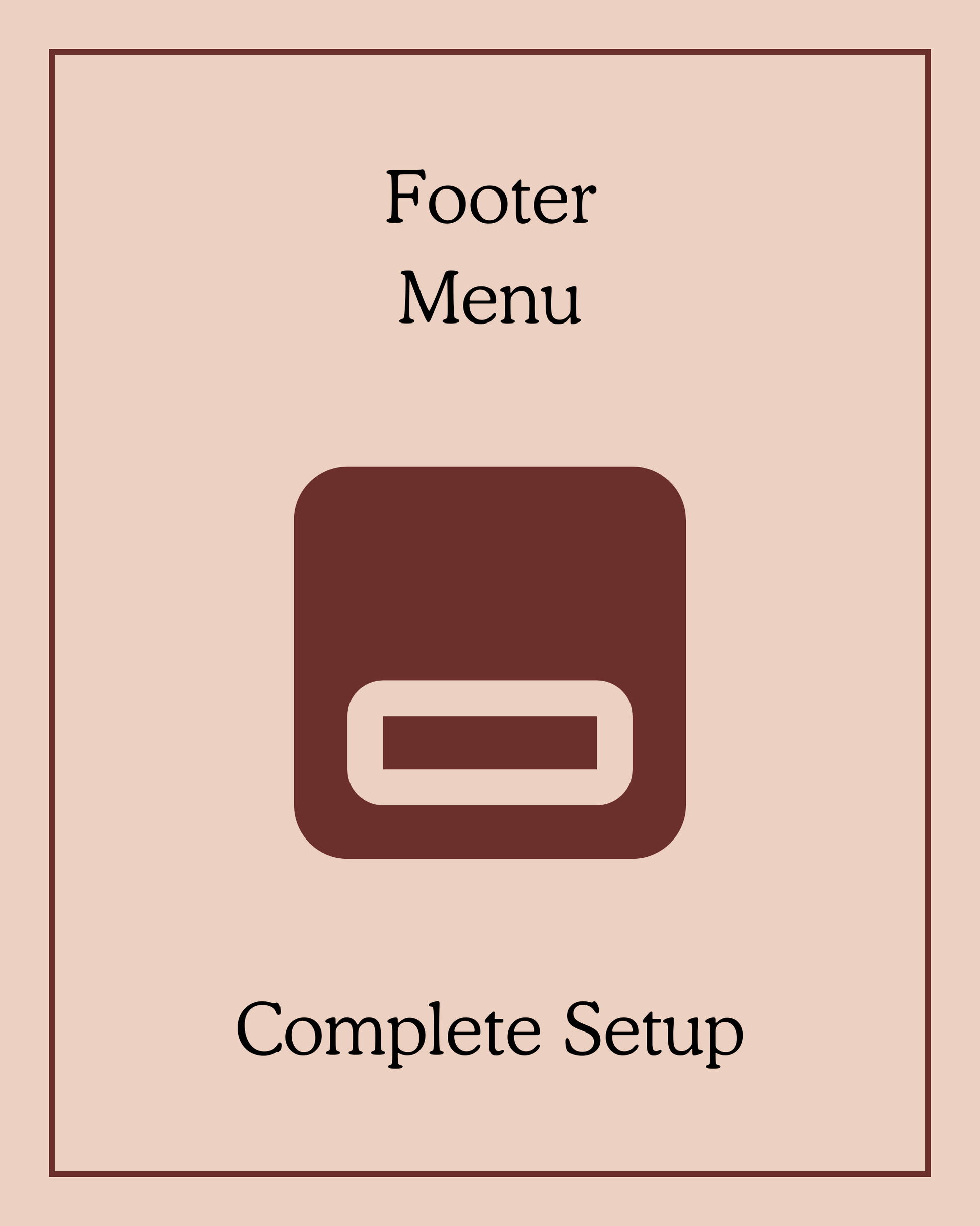 Footer Menu Complete Setup